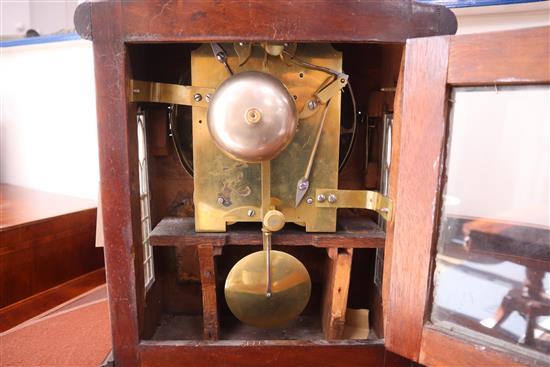 John Charles of Portsea. A Regency brass inset mahogany bracket clock, 18in.